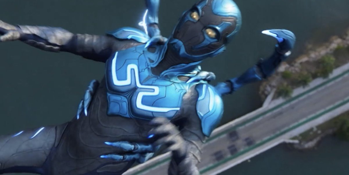 DiscussingFilm's tweet photo. New look at Xolo Maridueña as Blue Beetle.

In theaters on August 18. https://t.co/SvntDos0id