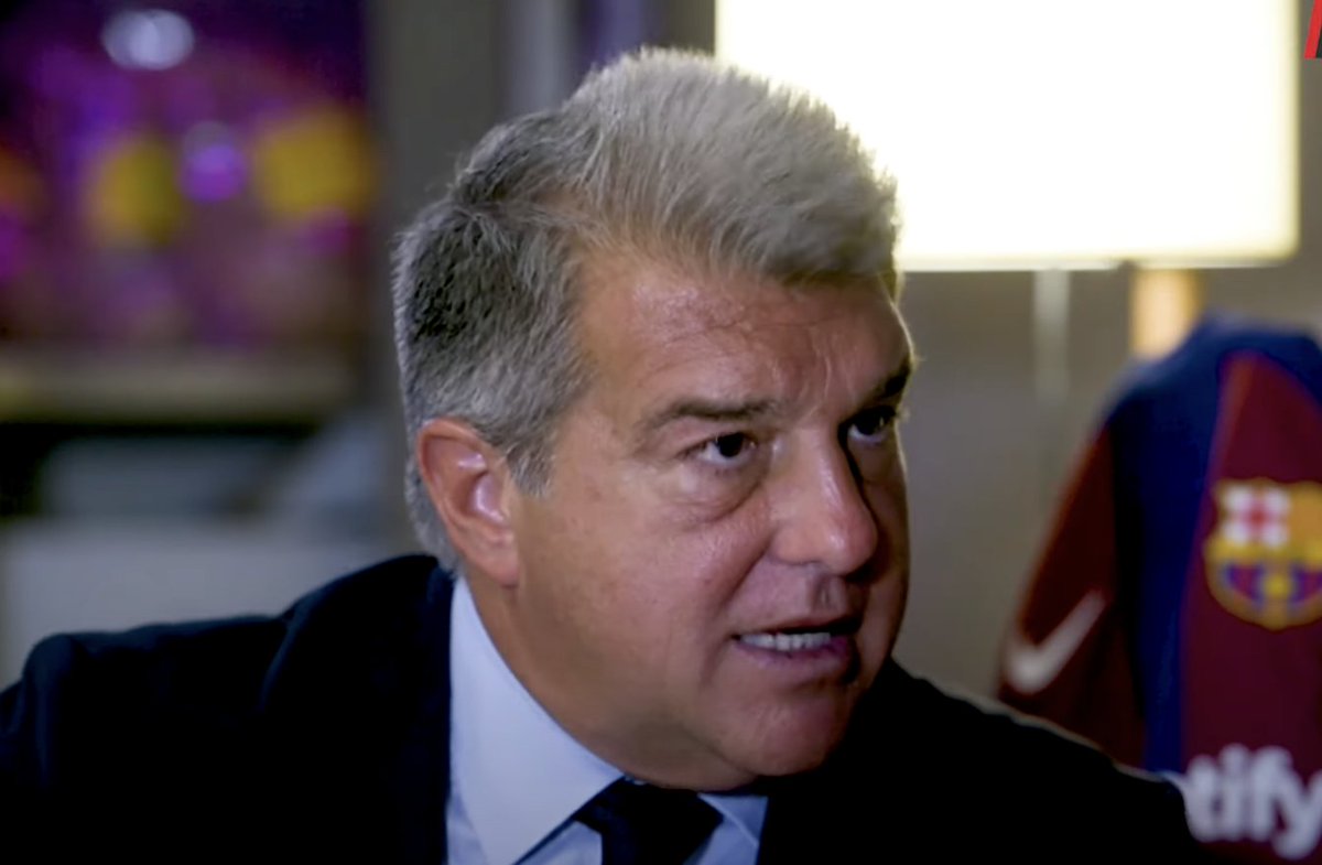 BarcaUniversal's tweet photo. Laporta: "How many hours do I dedicate to Barça? 24 hours a day, even when I sleep." https://t.co/jTHLTSmWwx