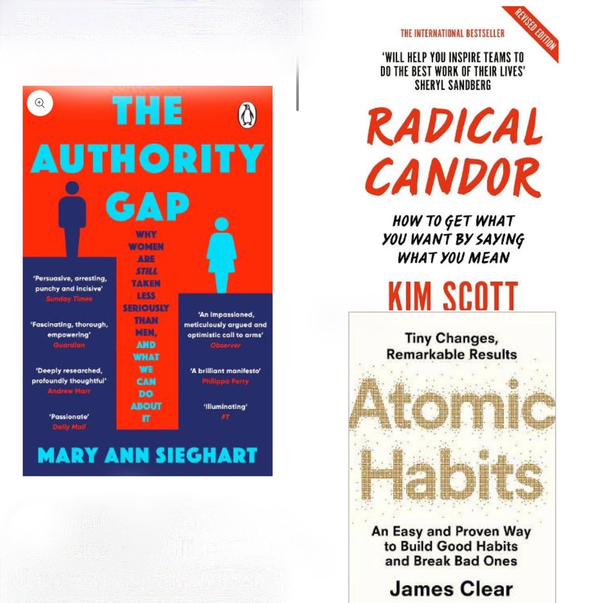 Hey Twitter 👋🏻 looking for leadership, people focused, self development or strategy non-fiction book recommendations… if I really enjoyed #RadicalCandor #AtomicHabits and #TheAuthorityGap - what should I read next?