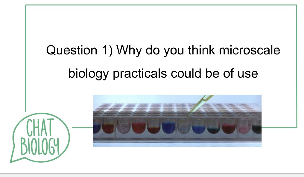 chatbiology's tweet image. Good evening! This topic seems to have generated a lot of chat before it’s even started!! Tonight is all about #microscale #biology.  Don’t forget to comment with #chatbiology!!