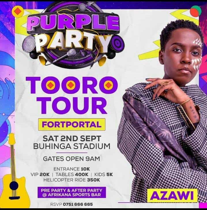 TrendsJosh's tweet image. The biggest party is heading to Fortportal and the artist line up is 🔥 @DouglasLwangaUg @PurplePartyUG @AzawiOfficial