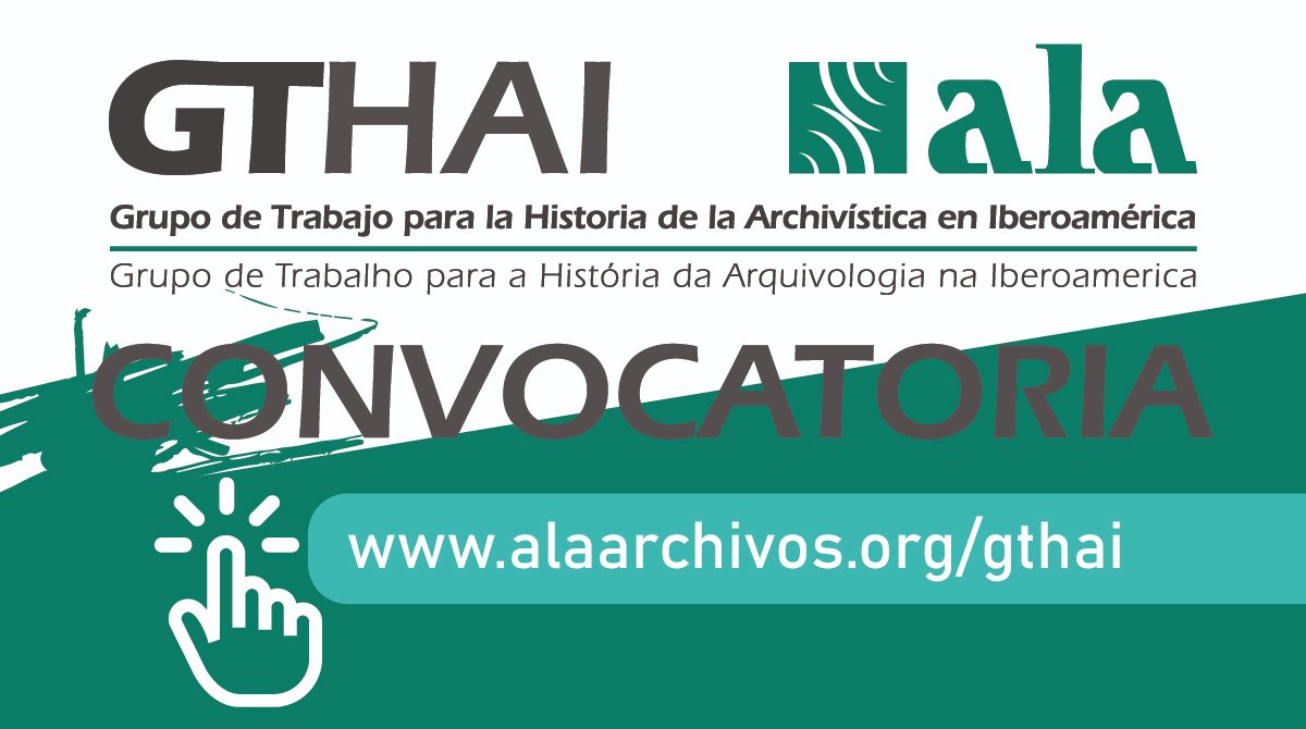 📣📣📣#Convocatoria #ÚltimosDías El reciente creado Grupo de Trabajo para la Historia de la Archivística en Iberoamérica está por cerrar su convocatoria para ser parte del grupo.

Revisa la convocatoria y envía tu aplicación antes del 15 de julio.
alaarchivos.org/gthai/