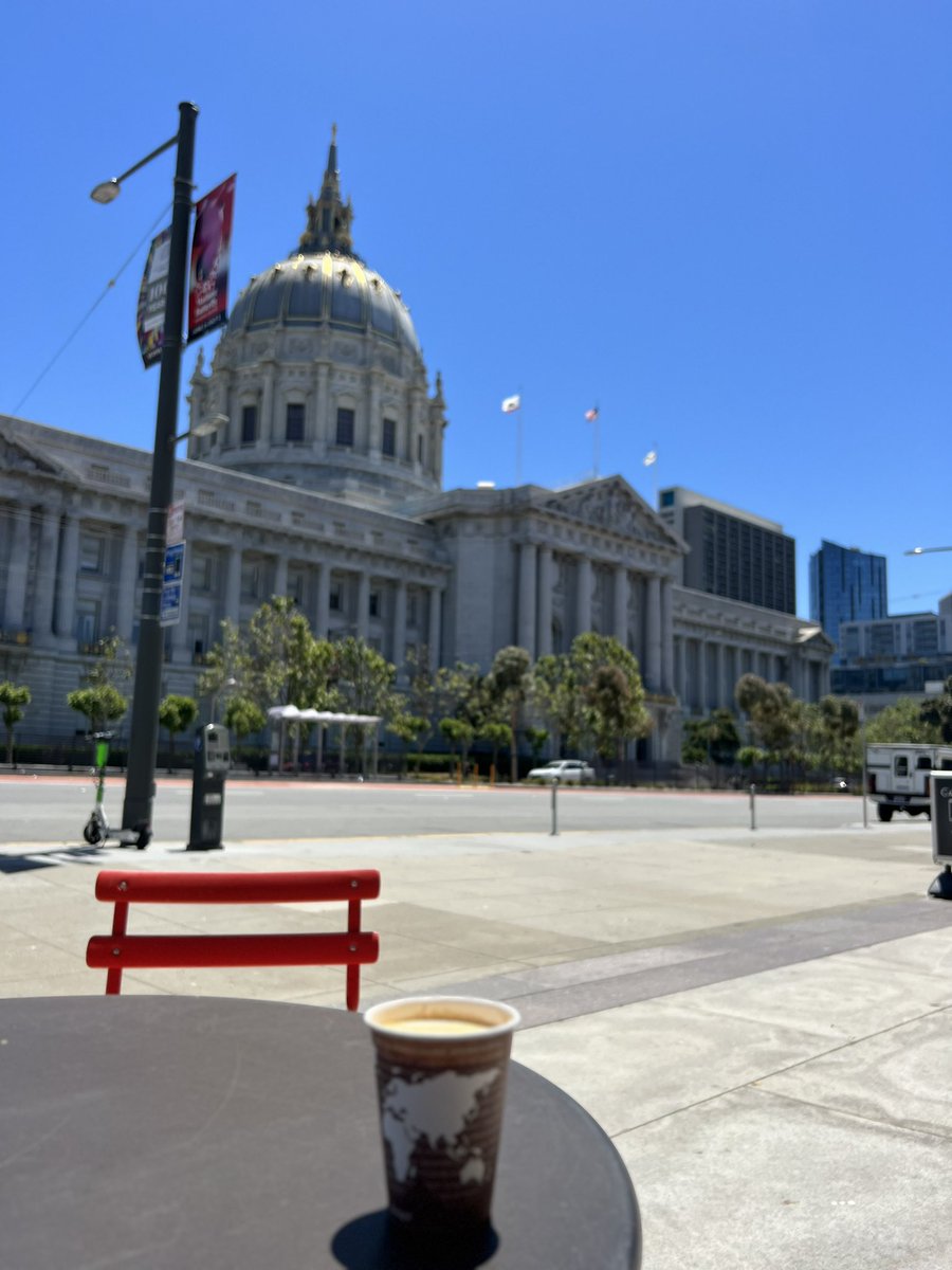 Enjoying a cuppa with a view of the iconic San Francisco City Hall in the background. The same City Hall where Catharine held her HOPE Gala.

#thesenatorswife #lesbianfiction #sapphicfiction #sapphicromance #lesbianromance #wlwfiction #lgbtq #contemporaryfiction #womensfiction