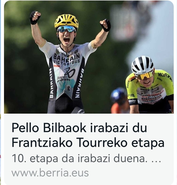 BASOBIZIAKPLAT1's tweet photo. Pello Bilbao, #BASOS Ekimenaren aldeko txirrindularia. Biba zu, Pello. https://t.co/B2BYEmYWlY