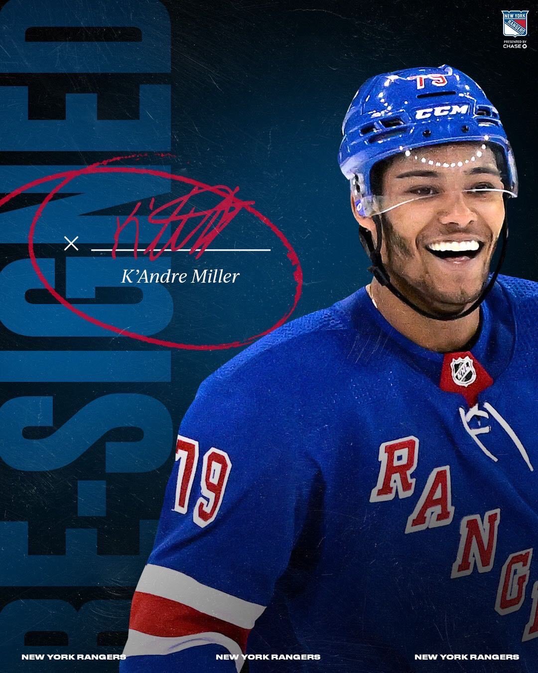 K'Andre Miller is returning to the Rangers!
