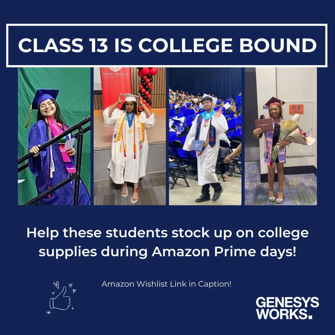 🎓 Empowering Young Professionals! Join us in making their transition to college an exciting experience by contributing to our trunk party wish list on Amazon! 

amazon.com/hz/wishlist/ls…

 #YoungProfessionals #CollegeBound #GenesysWorksChicago