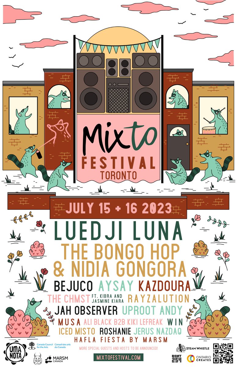 #MixtoFestival is coming up Saturday July 15th and Sunday July 16th at @LynxMusicTO #Toronto ft #BongoHop @uprootandy  @icedmistoplease @jermusicca @rayzalution & more!
Get tix & info 👉mixtofestival.com