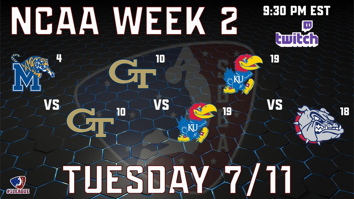 We tip off NCAA Week 2 tonight at 9:30pm est on TWITCH with a triple header of action. Memphis vs Georgia Tech, Georgia Tech vs Kansas and Kansas vs Gonzaga.  Tune in and join the live chat. #1League #2k #2k23 <a href="/iNetworkSports/">iNetwork</a> <a href="/GamerGrowth/">GamerGrowth</a> <a href="/SupportingStre3/">Network GG</a> twitch.tv/sgba2kleague