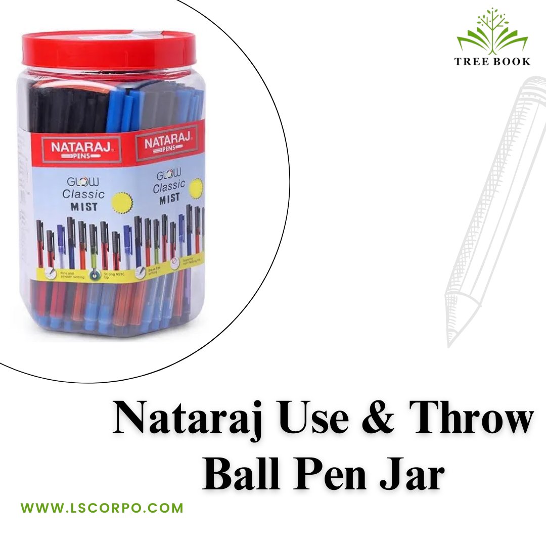 TreeBook_LS's tweet photo. "Unleash your creativity with the precision of Natraj's Use and Throw Ball Pen. Embrace the art of convenience!🖊📃"
.
Follow now- @TreeBook_LS
.
#nataraj #useandthrow #ballpen #treebook #jar #ballpenjar #writing #trending #viralpost #viralpage #Twitter #twitterpage #pen https://t.co/x7DBnyDy4L