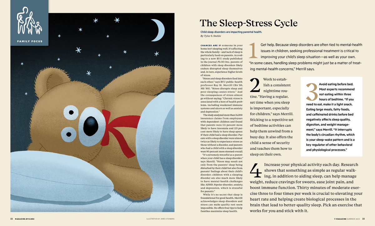 byu_bc's tweet photo. The summer issue of @ymagazine_byu is here to help your family get some sleep, with art by the great James Steinberg via @RappArt https://t.co/BIApflDLGY