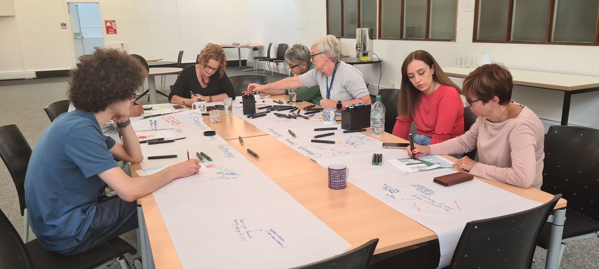 Today we had the pleasure welcoming Isabell Spur, an art student from the Arts University, into the charity to lead a workshop on our perceived vision of the charity.  We now have to wait a few weeks until the very talented Isabell puts all our drawings into a mural.