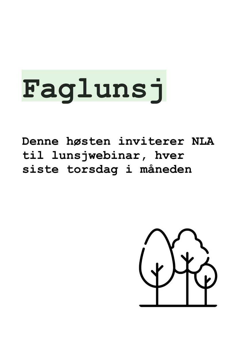 Norske landskapsarkitekters forening, NLA tweet media