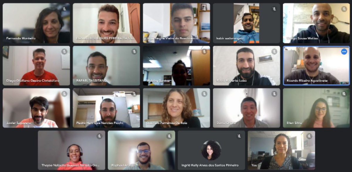 📷A screenshot of our update meeting