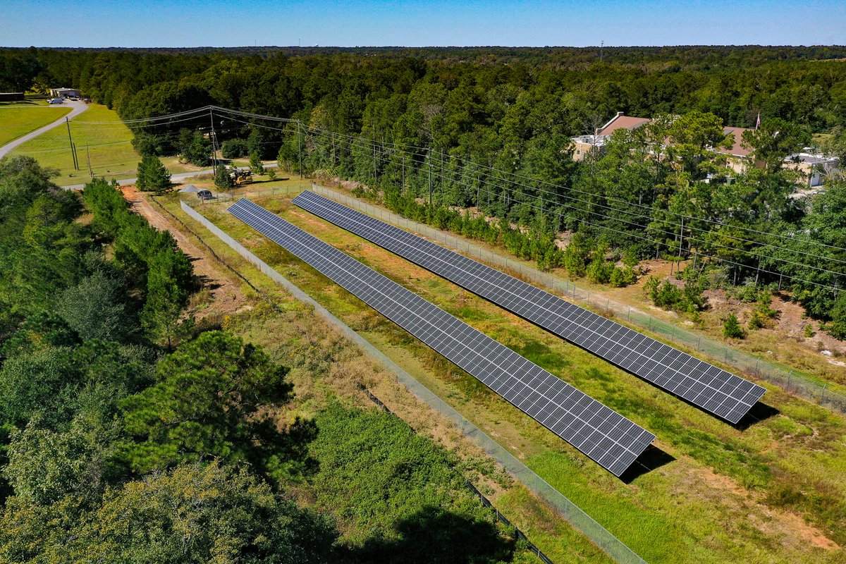 Cherry Street’s solar ground mount with a fixed tilt for capturing energy while Macon-Bibb Animal Welfare saves animals daily. #shineon