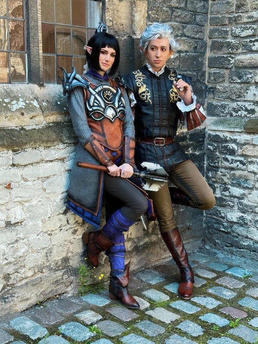 𝕸𝖆𝖓𝖟𝖎 𝕽𝖆𝖊 - 1 pic. We're so cute 🧝🏻‍♂️🧝🏻‍♀️ #baldursgate3 https://t.co/DxnYVy1Akl