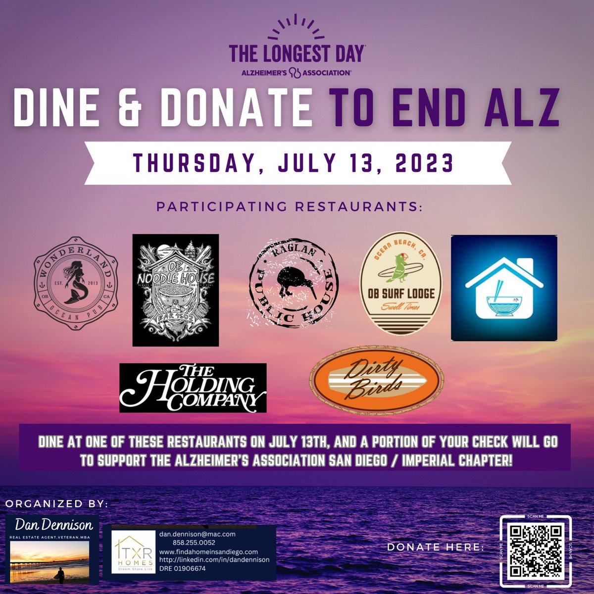Join the fight to end Alzheimer’s by dining at one of these restaurants on July 13! A portion of your check supports <a href="/alzassociation/">Alzheimer's Association</a>, providing funding for research and support services for the over 11 million Americans facing #Alzheimers and #dementia. bit.ly/44wve6C