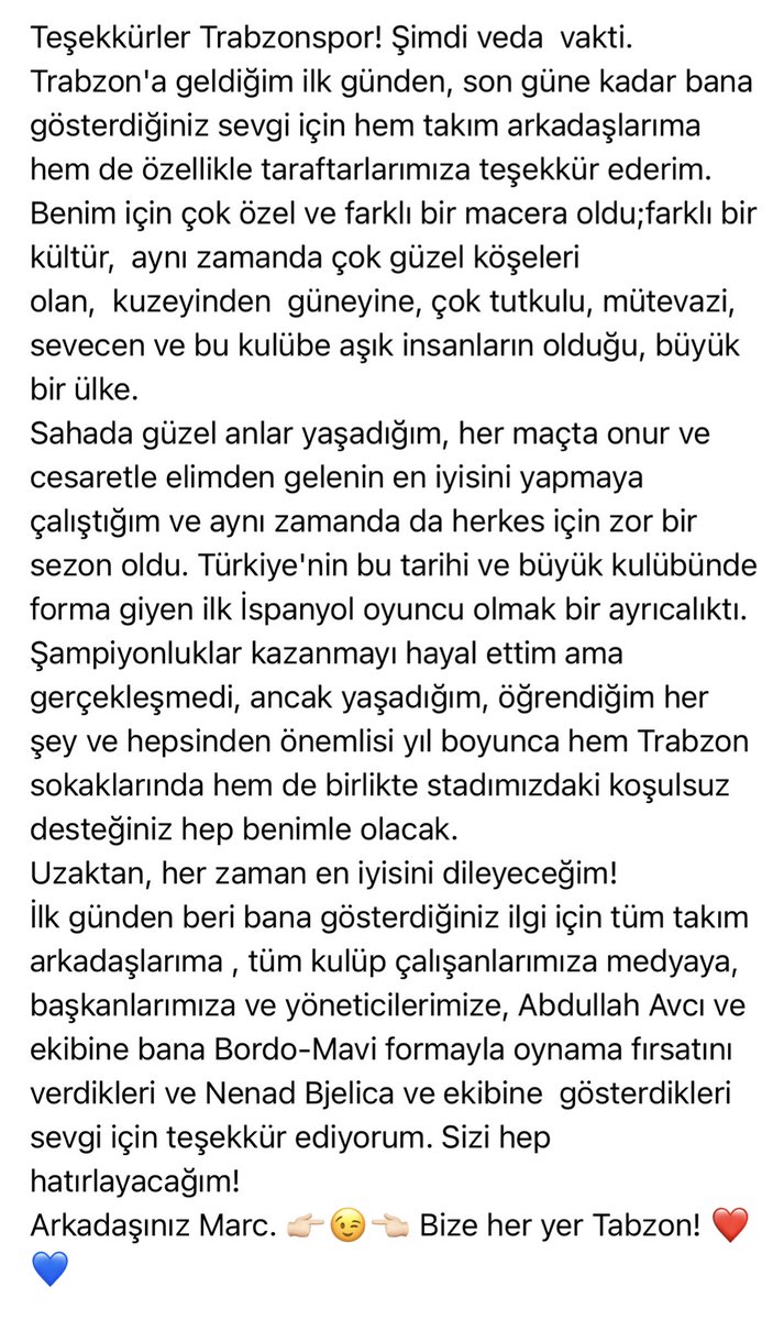 Teşekkürler @Trabzonspor 👉🏼🙂👈🏼 Bize her yer Trabzon! 💙❤️