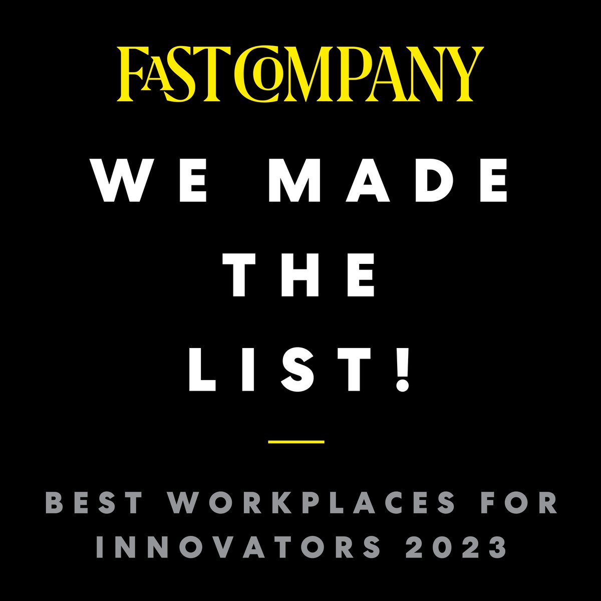 Innovators? You bet. Thanks @FastCompany for recognizing @AmFam as one of the Best Workplaces for Innovators 2023! #FCBestWorkplaces  #iWork4AmFam