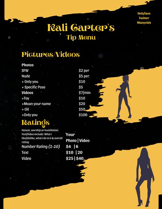 New tip menu. I will be adding premades in about a month or so. Twitter is one of the few places I sell<a href="/tag/usedpanties"class="tags"><span>#usedpanties</span></a><a href="/tag/tipmenu"class="tags"><span>#tipmenu</span></a><a href="/tag/onlyfansgirl"class="tags"><span>#onlyfansgirl</span></a><a href="/tag/fansly"class="tags"><span>#fansly</span></a>