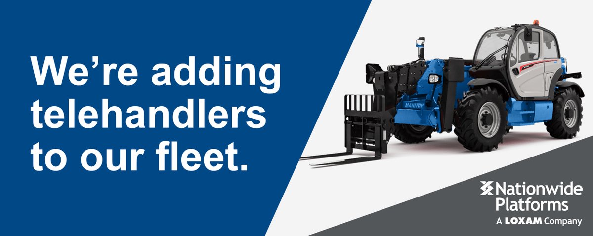 We’ve invested in new Telehandlers, the first of which are arriving on fleet this week! We’re adding four height categories between 5.8m-17.5m, all made by manufacturer, Manitou and they’ll be available with a range of attachments. To find out more or hire, call 0345 745 0000.
