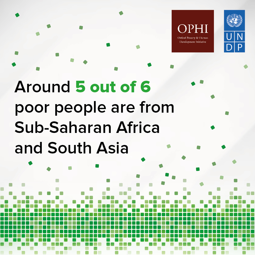 UNGeneva's tweet image. ● According to @UNDP’s2023 #MultidimensionalPovertyIndex with @ophi_oxford, Sub-Saharan Africa and South Asia are home to approximately 5 out of every 6 poor people. go.undp.org/yQWH