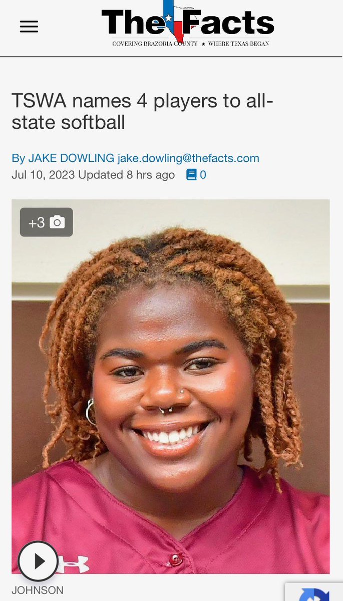 TSF Elite Hashaw 18U (@tsfhashaw) on Twitter photo This 2024 was featured in her local paper for her All State honors as DP. She hits 3-4 hole for us and her defensive plays on the corner are 🔥. Don't miss out on her!
<a href="/Coach_Reyna21/">SELENA REYNA</a> <a href="/cjohnson20_/">Chandi Johnson</a> <a href="/GCWhitecapSB/">GC Whitecaps Softball</a> <a href="/pvamusoftball/">PVAMU Softball</a> <a href="/CoachVLB/">Vernon L. Bland</a> <a href="/HTU_Softball/">Huston-Tillotson University Softball</a> <a href="/Fins_Softball/">Alvin Community College Softball</a> This 2024 was featured in her local paper for her All State honors as DP. She hits 3-4 hole for us and her defensive plays on the corner are 🔥. Don't miss out on her!
<a href="/Coach_Reyna21/">SELENA REYNA</a> <a href="/cjohnson20_/">Chandi Johnson</a> <a href="/GCWhitecapSB/">GC Whitecaps Softball</a> <a href="/pvamusoftball/">PVAMU Softball</a> <a href="/CoachVLB/">Vernon L. Bland</a> <a href="/HTU_Softball/">Huston-Tillotson University Softball</a> <a href="/Fins_Softball/">Alvin Community College Softball</a>