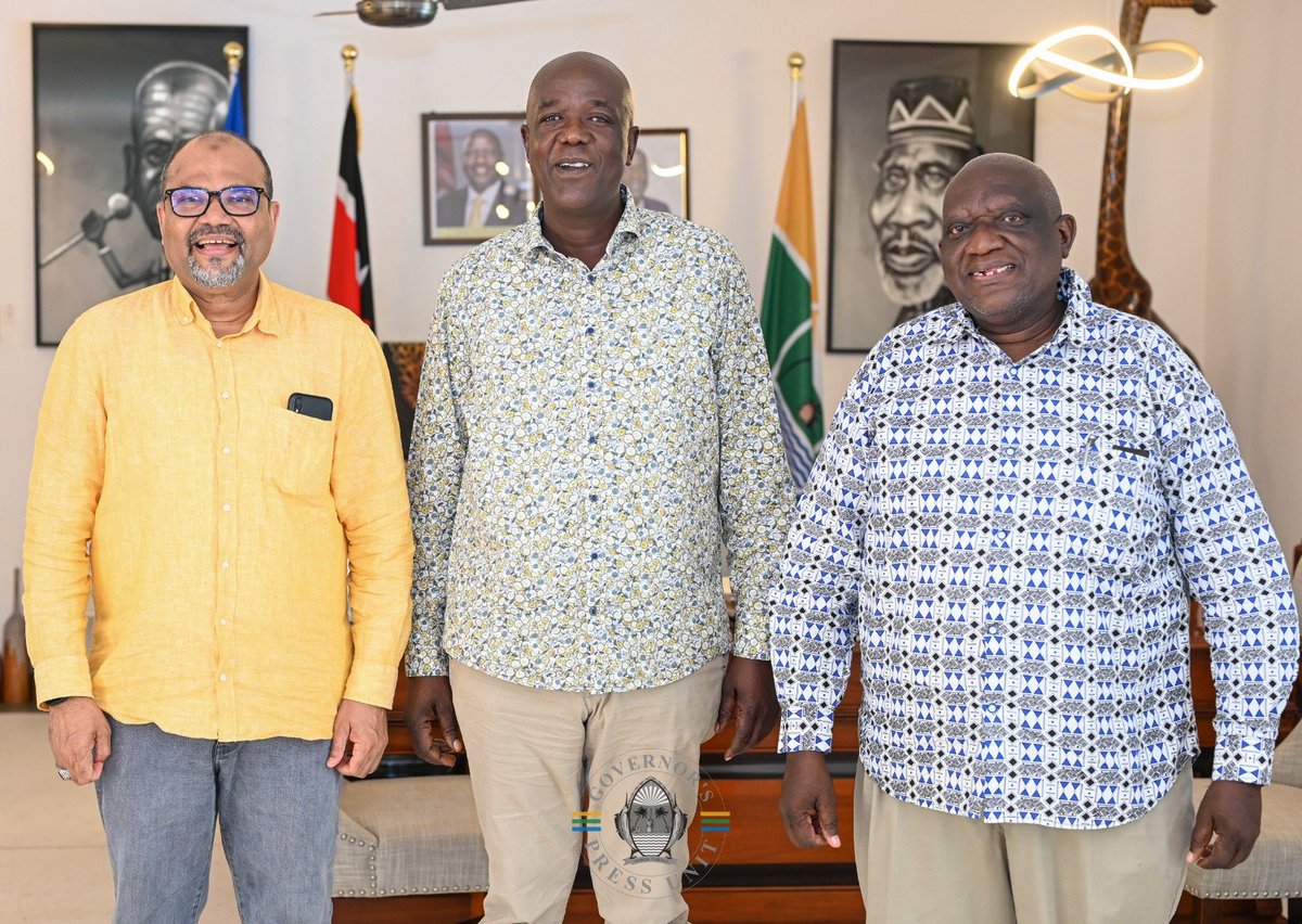 GideonMungaroM's tweet photo. Earlier today, Prof. Shaukat Abdulrazak, Director for Africa, International atomic energy agency (IAEA), paid me a courtesy call at my office. 

We are collaborating with Prof to establish a cancer treatment facility at the Kilifi Refferal hospital. https://t.co/YgaJQcco1m
