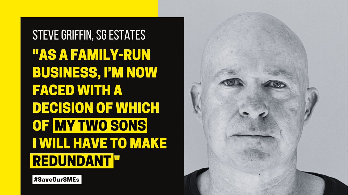 HomeBuildersFed's tweet image. “As a family-run business, I’m now faced with a decision of which of my two sons I will have to make redundant” 
Steve Griffin, SG estates 

#SaveOurSMEs 🏘️ @RishiSunak