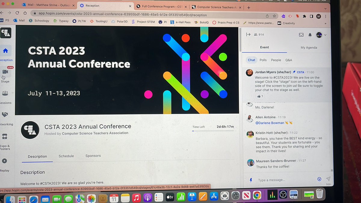 Who else out there is learning lots at the #CSTA2023 virtual conference? Join @teachme124 <a href="/jeffreypatrick_/">Jeffrey Patrick</a>  and <a href="/MDSForTheKids/">Matthew Strine</a> in the cyber world!!! <a href="/csteachersorg/">CS Teachers Association (CSTA)</a> <a href="/CSforALL/">CSforALL</a>