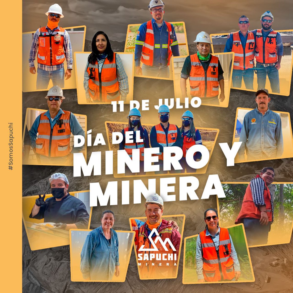 SapuchiMinera's tweet photo. ¡Feliz día a las mineras y mineros de México! En Sapuchi reconocemos su invaluable labor y dedicación. Son verdaderos profesionales que extraen tesoros para el beneficio de todos. ¡Gracias por su arduo trabajo! 💎👷‍♀️👷‍♂️ #DíaDelMinero #OrgulloMinero #SapuchiMinera https://t.co/xZqGOfqp38