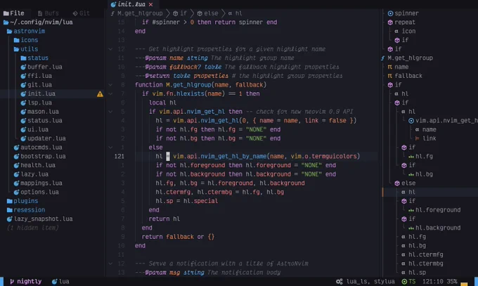 AstroDark, a nicely colored dark color palette