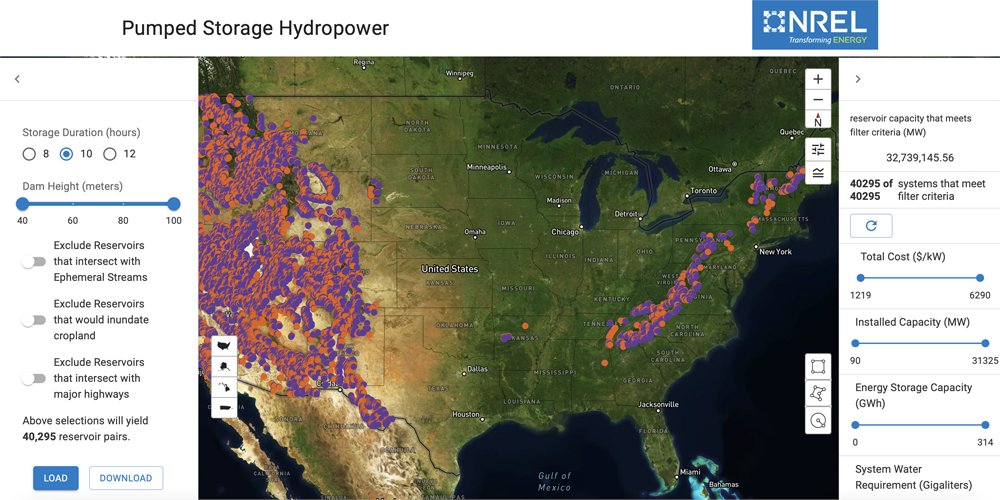 Register today for a live demo of the pumped storage #Hydropower visualization tool on July 18! 💧 Learn more about potential PSH sites and characteristics from @NREL researchers who helped build this resource. bit.ly/NRELwbr_PSHRes…