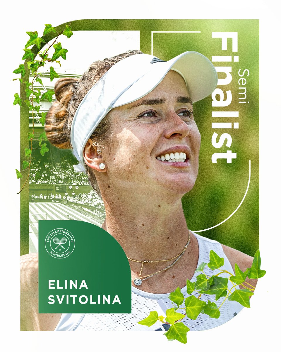 The dream run continues 💫

<a href="/ElinaSvitolina/">Elina Monfils</a> is through to the #Wimbledon semi-finals 🙌