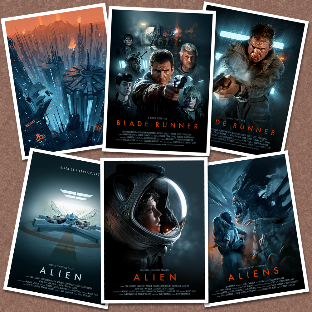 I have also added a Sci-fi Poster Pack to my online store. A total of six Alien, Aliens and Blade Runner themed poster designs at a discount price. candykiller.bigcartel.com/products