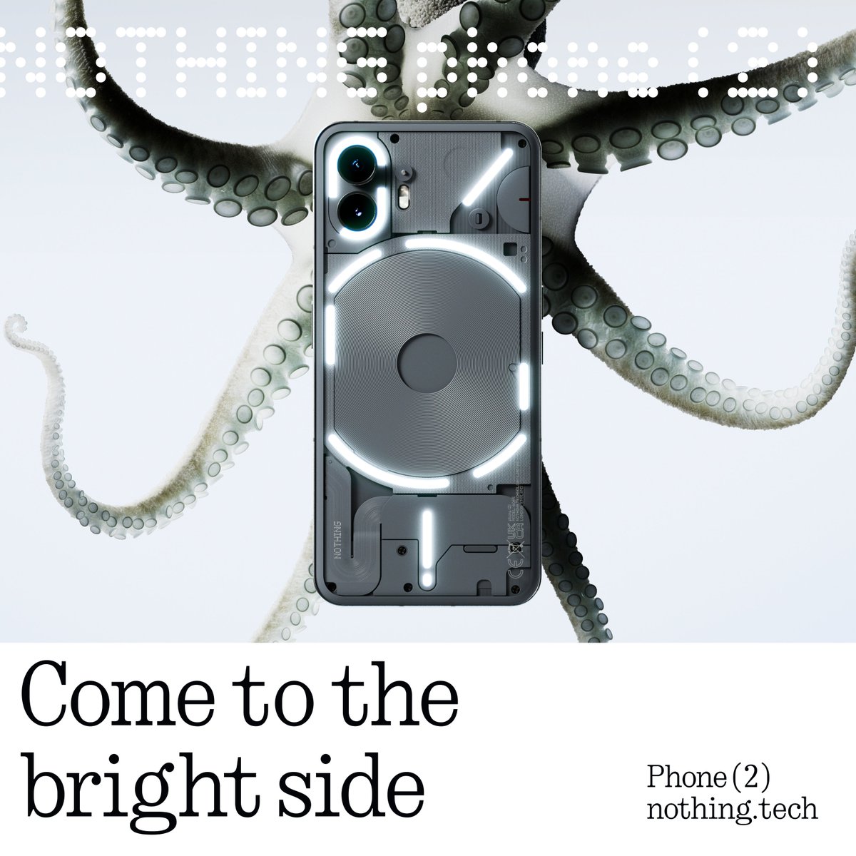 nothing's tweet image. Come to the bright side.

This is Phone (2). Available to pre-order now exclusively on nothing.tech