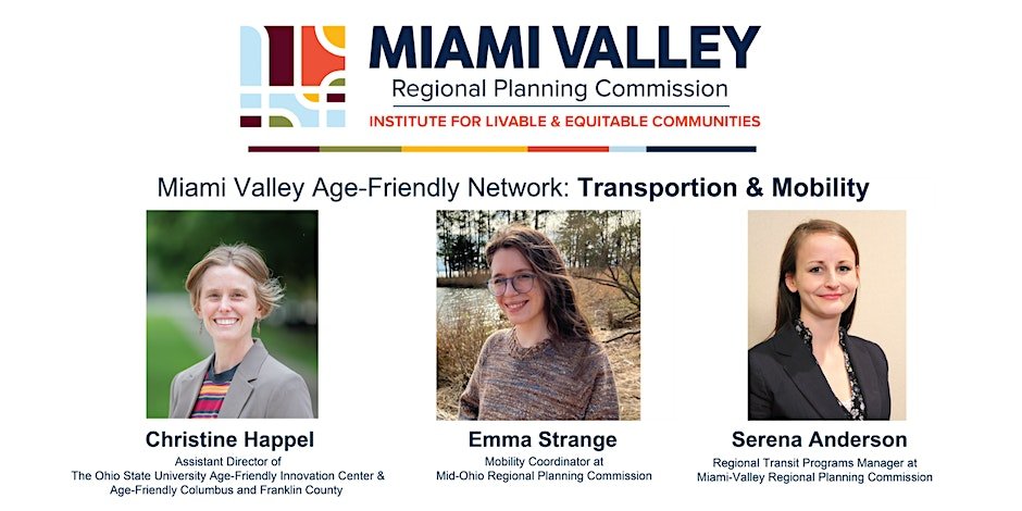 Curious about #AgeFriendly transportation and mobility? Join tomorrow's webinar, hosted by <a href="/mvrpc/">Miami Valley RPC</a>! 
eventbrite.com/e/miami-valley…