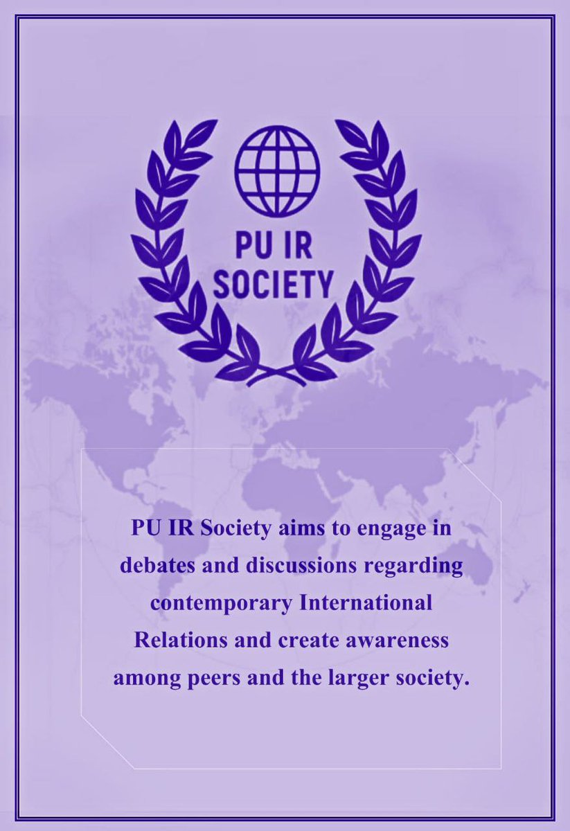 puirsociety's tweet photo. We are pleased to announce the founding of the PU IR Society, a platform run by students for discussion on contemporary International Relations. https://t.co/8GBFe0Jt8o
