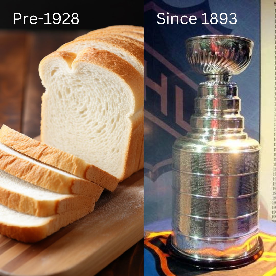 Tuesday Hockey Fact: The Stanley Cup is the oldest professional sports trophy in North America. It’s been around longer than sliced bread… literally! #tuesdayfacts #hockeyhistory