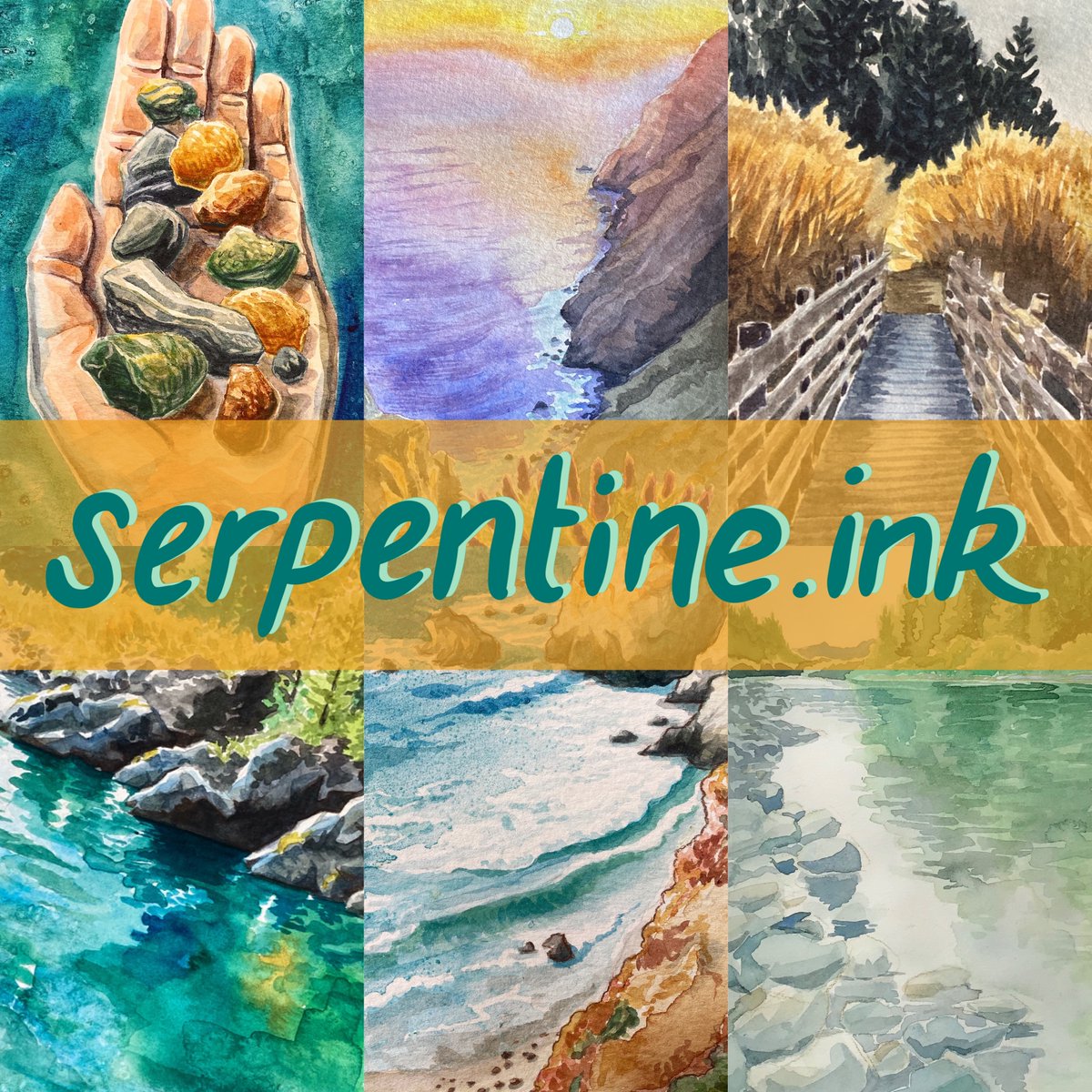 We're in the last 24 hours of preorders for Serpentine on Kickstarter! This celebratory, contemplative collection of poems by Tara K. Shepersky features a ton of watercolor illustrations by yours truly. Come join us at serpentine.ink 💚