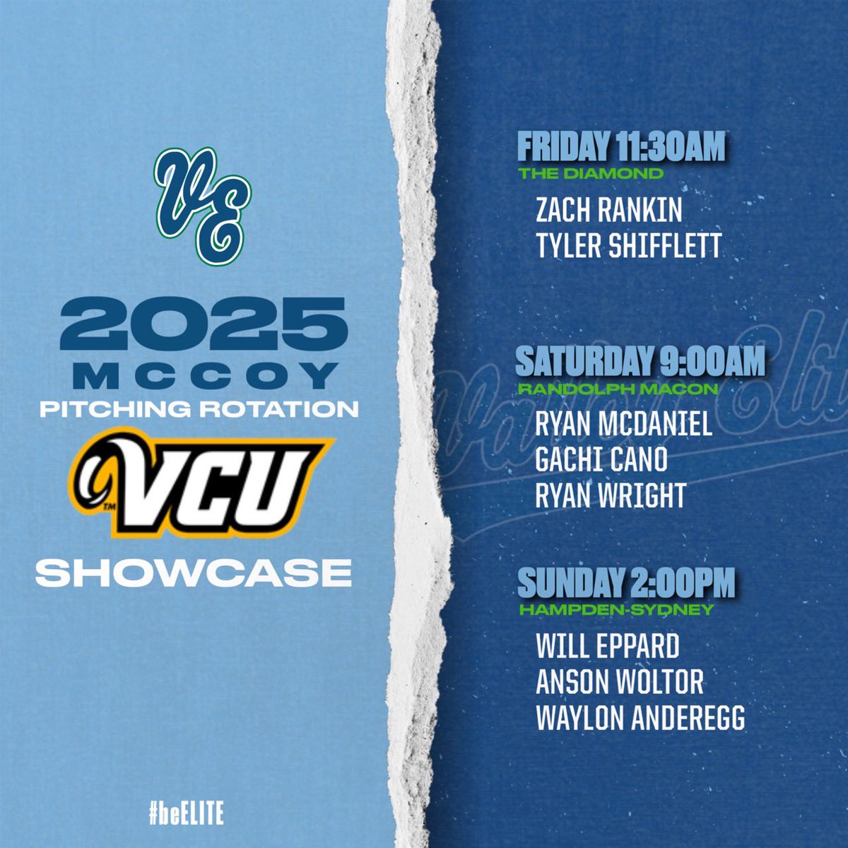 valleybsblscout's tweet photo. Pitching rotation for Valley Elite 2025 - McCoy this weekend!

@RMCJackets 
@HSC_Baseball 
@VCUBaseball https://t.co/2PJpxAy9GZ