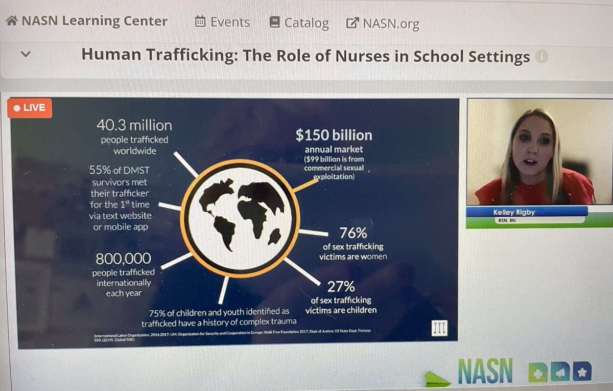 “Average life expectancy after induction into child sex trafficking is 7 years” &amp; “average age of induction is 14” Very concerning stats shared during <a href="/schoolnurses/">NASN, Inc.</a> virtual conference. <a href="/SOFMovie2023/">Sound of Freedom | Movie</a>