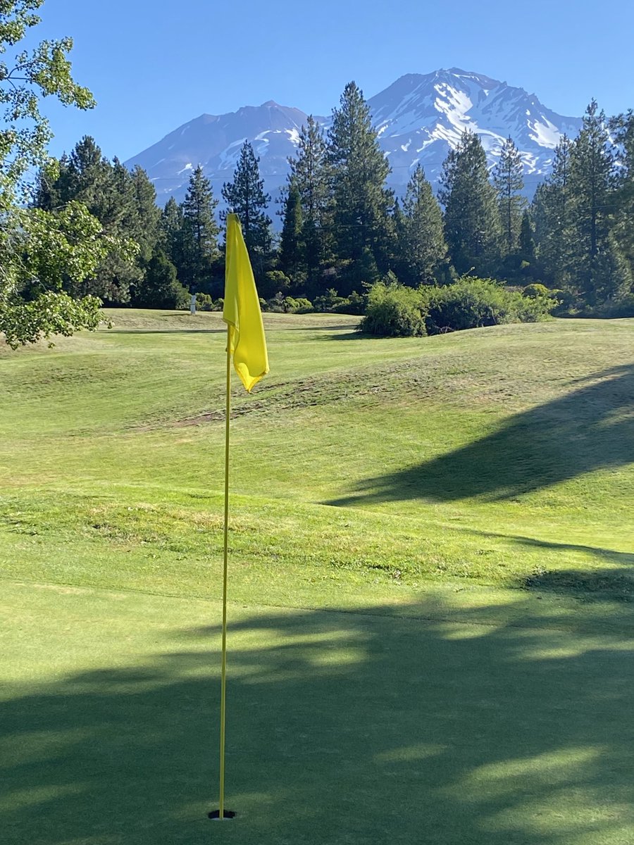 KarlenePetitt's tweet photo. Celebrating our 42 anniversary on the @MountShastaCA #golf course! #Retiredpilotlife https://t.co/337WxmsQth