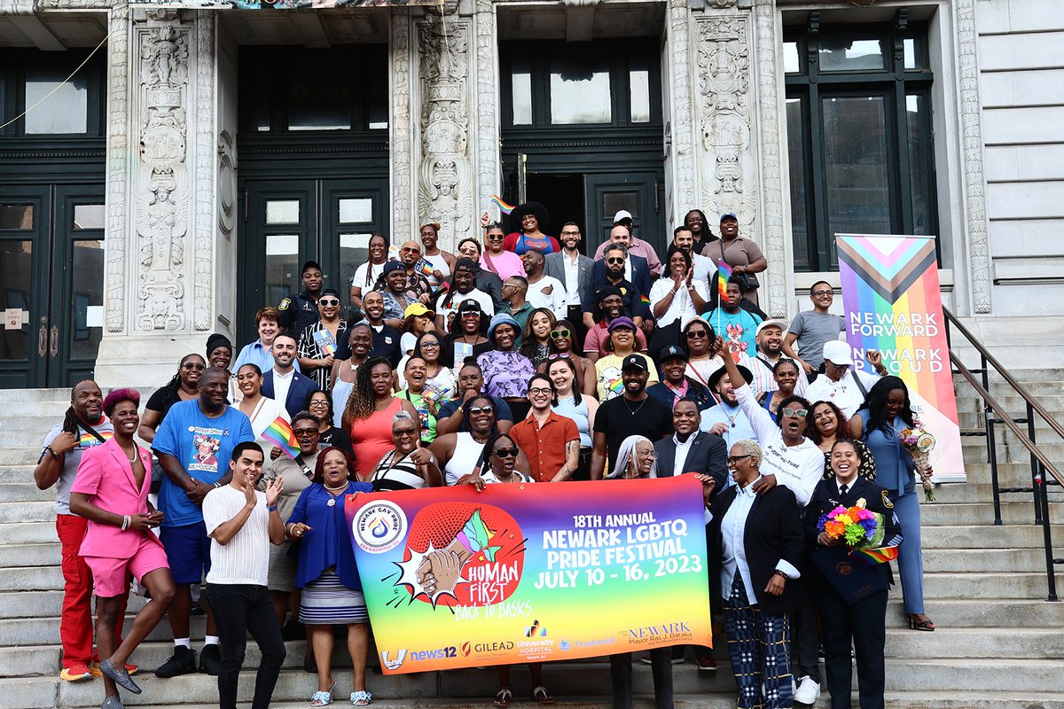 CityofNewarkNJ's tweet photo. Newark Pride Fest is here! Yesterday, we raised the Pride Flag to commence the 18th Annual Newark Pride Festival π³οΈβππ³οΈββ§οΈβ
For all of the Newark Pride Events
Visit https://t.co/LXEzOmmZKl
#Newark #Pride #NewarkPride #NewarkandProudofit #HappyPride #LGBT #Ally #LGBT+ #NewarkForward https://t.co/KJ05iFl8WE