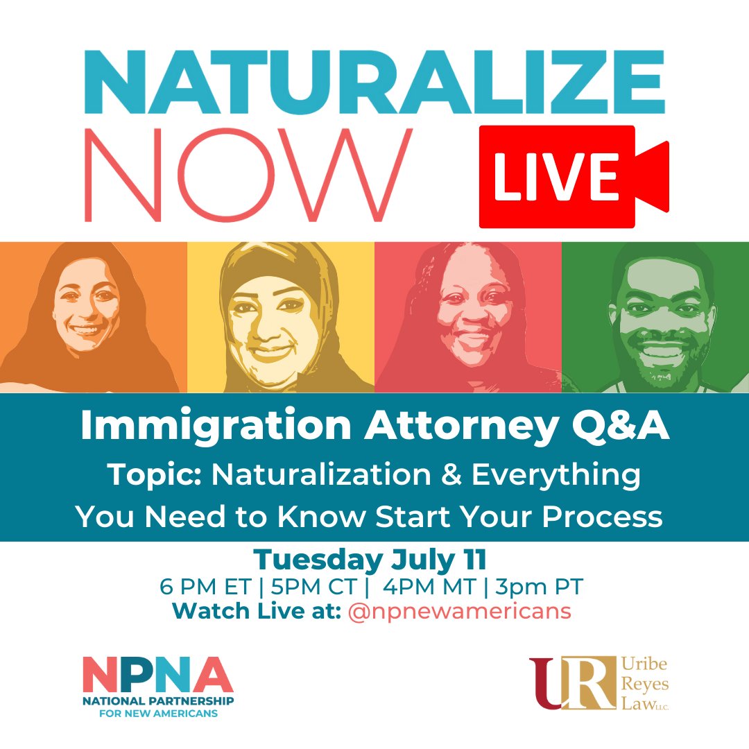 Are you ready to become a citizen? Join us for a question & answer session about the process to become a citizen with naturalized immigration atty Cristina Uribe Reyes and moderated by Laila Martin Garcia, who became a U.S. citizen in 2022. Register here: npna.info/3JRRyzL