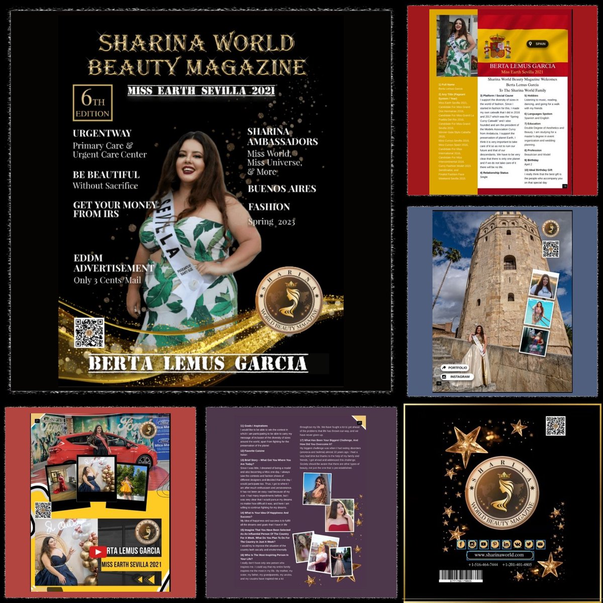 SharinaWorld's tweet photo. ❤️ BERTA LEMUS GARCIA  - MISS EARTH SEVILLA 2021 ❤️

🏆 FEATURED ON SHARINA WORLD BEAUTY MAGAZINE ~ 6th EDITION 2023 🏆

Follow here : @bertasweetdream

https://t.co/mmCPKHX2hn
https://t.co/t9dzOsqCNU
https://t.co/ZBatvngqr3

Read Her Inspirational Story:
https://t.co/RUAWfWF4k2 https://t.co/OMyq1AoOdg