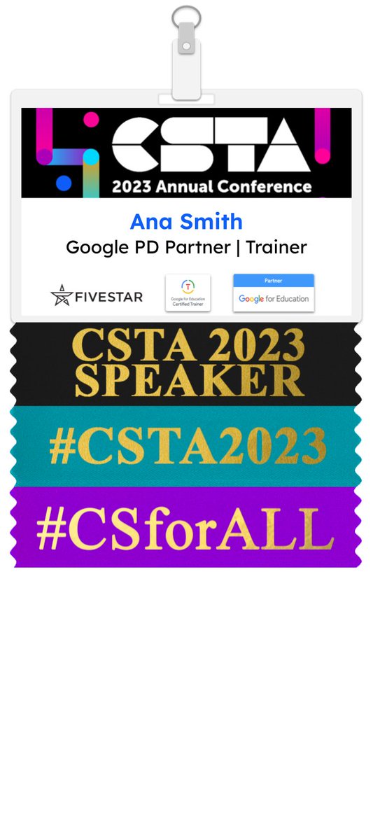 mrsanasmith93's tweet photo. For those of you whom I haven’t met in person: Hi! I’m Ana! I love #computerscience #digitalliteracy and sharing my passion for #CSFirst and #blendedlearning with educators.
#CSTA2023 #CSforall #WeAreFiveStar https://t.co/50PMcFOX6P