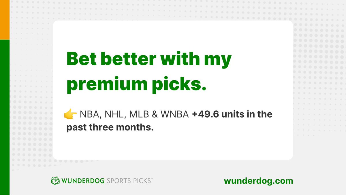 🤩 In the past four months, bettors that follow my premium #NBA, #NHL, #MLB, and #WNBA picks are up +49.6 units, going 566-448 (56%). 👀 Check out the Past Picks archives at my site to better understand what I offer. #MLBTwitter past picks 👉 bit.ly/3CDPmaY