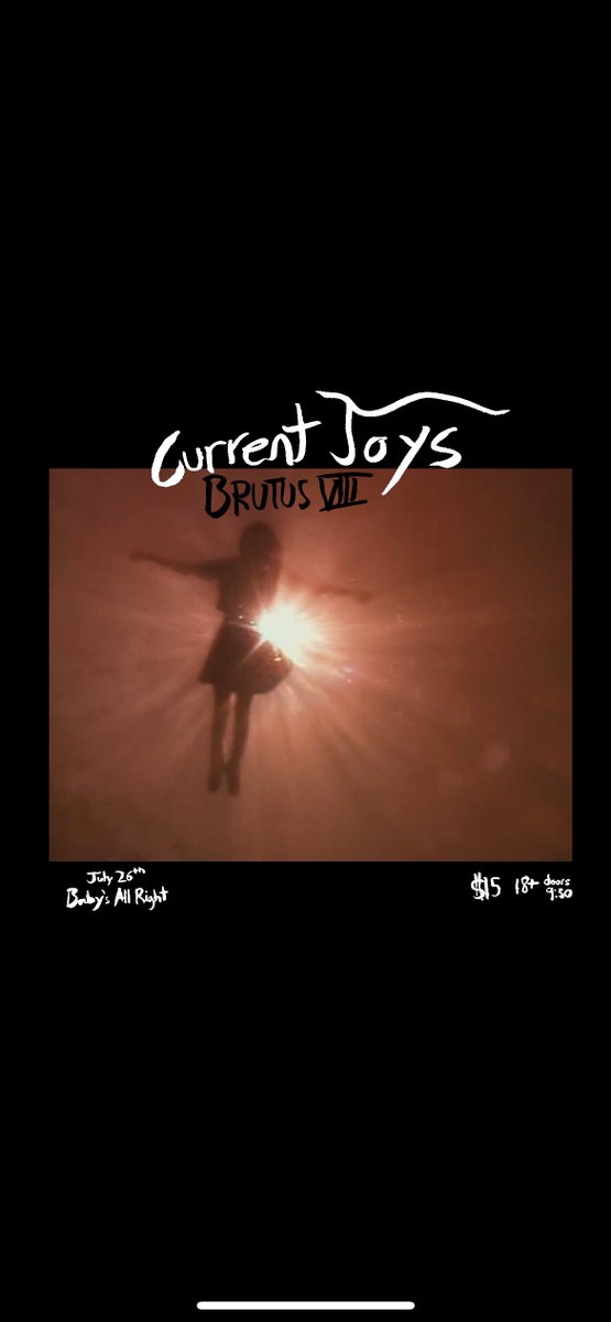 Don't miss this - Current Joys is playing a show at Baby's All Right in NY on July 26th! 

#currentjoys #brutusviii #babysallright