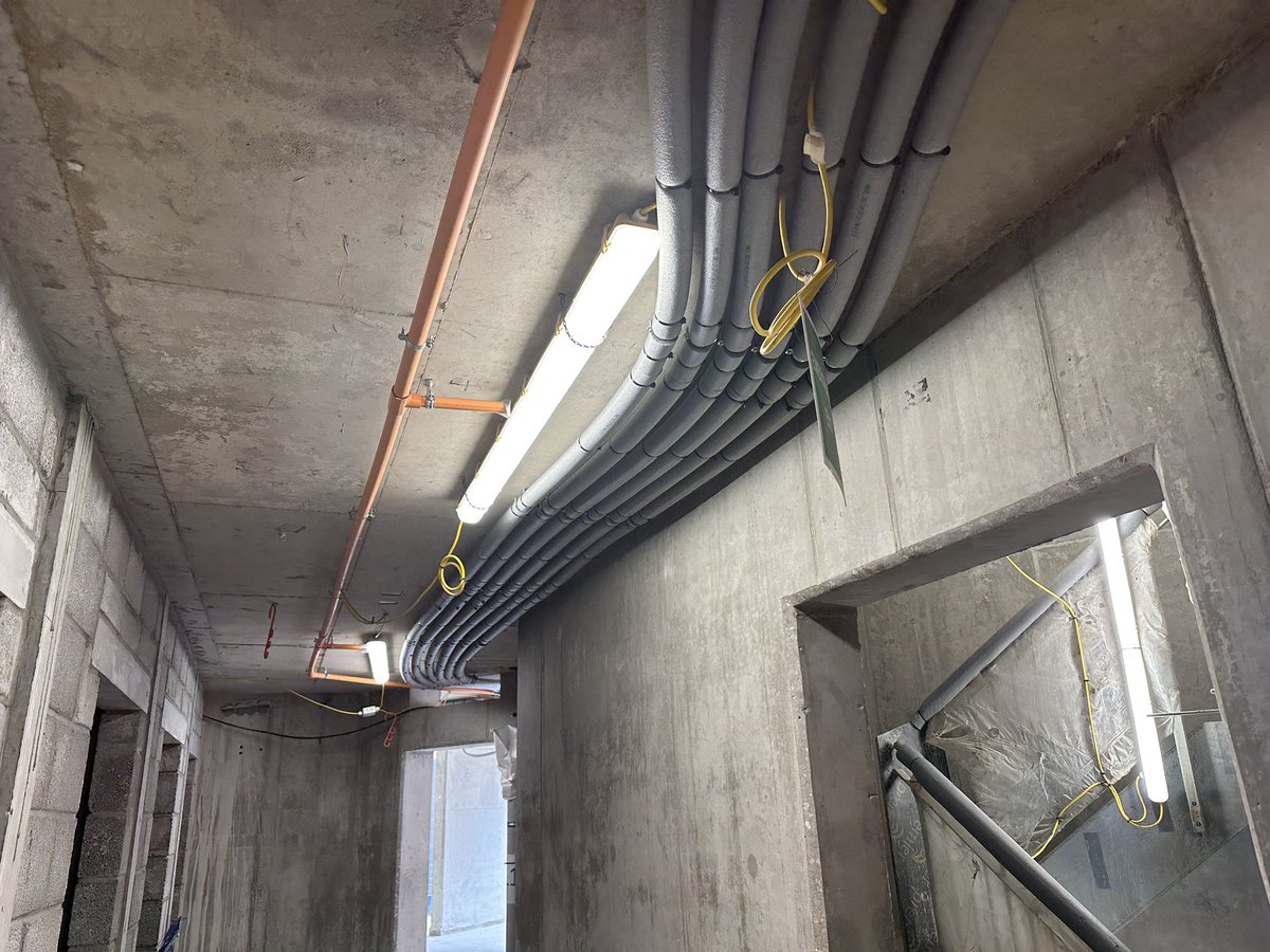 Full Mechanical install off to a good start  @ Gramercy Tower, Cardiff.
<a href="/Intelle_Con/">Intelle Construction</a> 
<a href="/SystemsMaxim/">Maxim Sprinkler Systems</a>