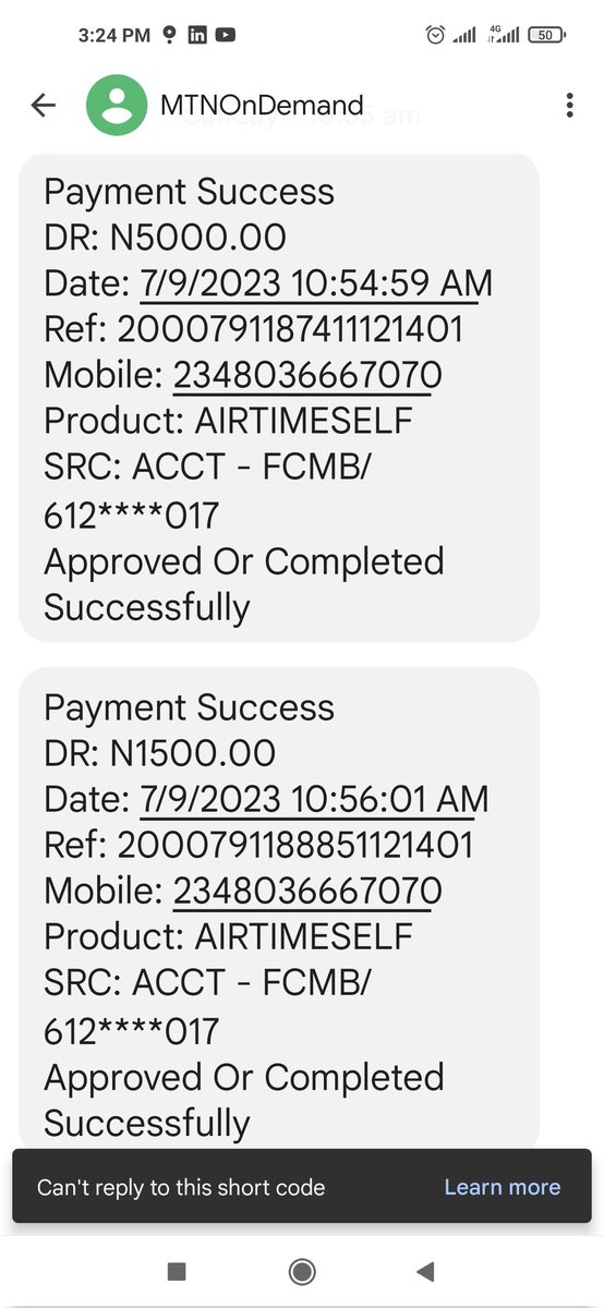 cyrusojohnson's tweet photo. @MTN180 I used USSD code. I honestly don't understand why you have not been able to resolve this matter since Sunday Morning https://t.co/B3A7oB979q